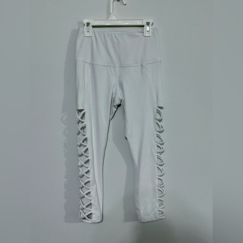 Yogalicious Lux White High Waist Leggings Yoga Pants Size XS